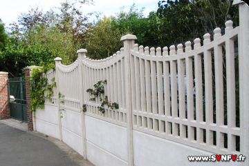 clôture de jardin en bloc béton décorative 